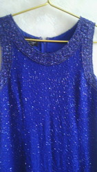 платье женское, синего цвета