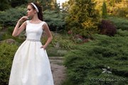 шикарное свадебное платье из жаккарда
