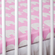  Лучшее постельное белье для новорожденных,  Слоники розовые